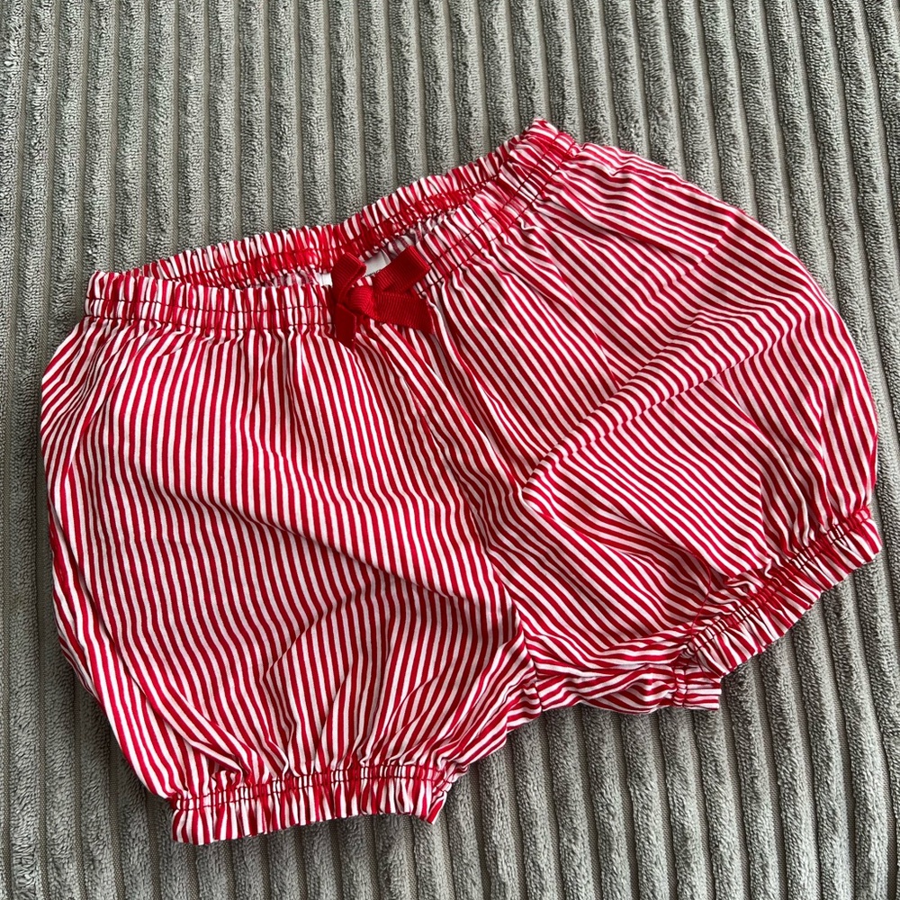 Carter's Red and White Striped Baby Shorts